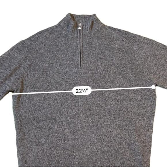 Men’s Enzo Montanari 1/4 Zip 100% Wool Sweater - Picture 5 of 9